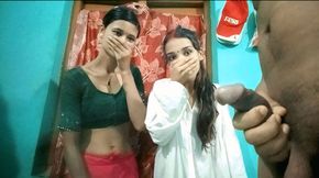 Indian Boyfriend Sharing Sex with 18yrs Cute Girl Modern Girl Fucking in Home, Indian Most Demanding Threesome Sex Video Stepsis