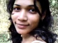 srilankan awanthi nangi undressing in a forest