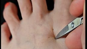 Sensation FOOT Pain Play With MY Scissors