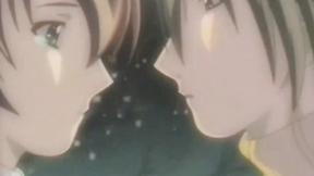 ”Hentai chick gets jizzed after riding”