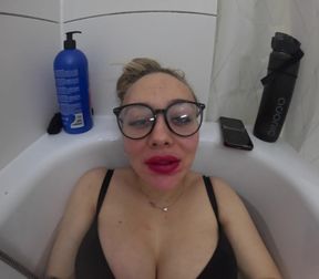 Foot Goddess Gives Instructions in the Bathtub!