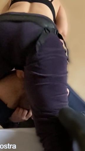 Stressed woman with strapon angily shows me how the hell im supposed to fuck her and I came like a pussy   Clip 1