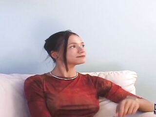 Pretty Brunette hair Makes A Sexy Casting Movie