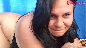 Pillow Humping black babydoll in tent