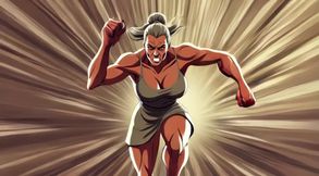 Ai Athletic Women in Cartoon Scenes