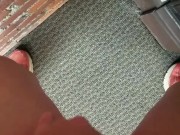 Pissing in the office (camera had trouble focusing)