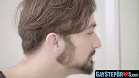 GayStepBros.com - Young gay's seduction leads to a raw, ass-pounding session with ste