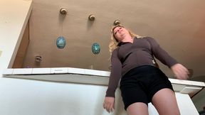 curvy blonde fitness trainer wants you to stroke your cock (pov solo)