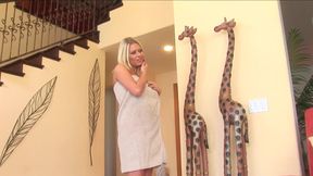 Big titted blonde girl loves being fucked and sprayed with a load