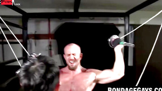Electro-Tormented Hunk in Basement Fetish Dungeon