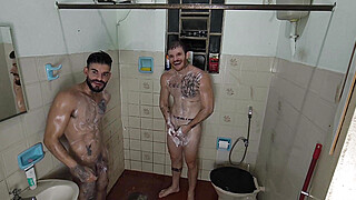 Who will be the passive one to take a shower with us?