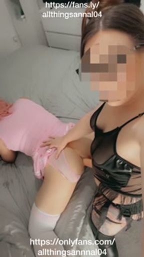 Bi husband turned into sissy fuck toy - check out my links for full video