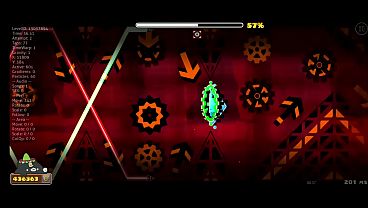 Dia 1 jogando geometry dash at&eacute_ o edurado mandioccudo comentar