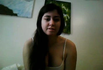 Dark haired all natural plump amateur brunette stripped on cam