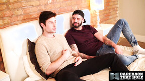 ”BAREBACKTHATHOLE Romeo Davis Lines Up His Enormous Dick With Drews Hole”