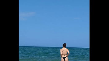 Fucking my Asian girlfriend in a tent on a public beach. I cum inside!