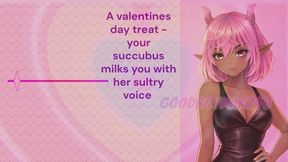 [F4M] Valentine's Day special, your succubus milks your cock with just her voice joi, mind fuck jerk off instruction