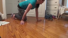 Mature feet licking