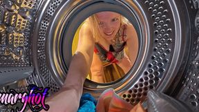 Deep Throat with My Head in the Washer!!