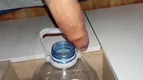 The Stud with the Big Cock Is Eager to Fuck an Ass, Cumshot in the Mouth of the Bottle!