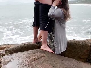 mother I'd like to fuck gets butt screwed out of warning right on the beach
