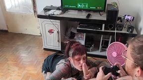 naughty girl with a big ass didn't let me play video games &mdash;  so I put it in her ass hairy