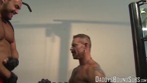 Pierced muscle hunk sexy nipple torment & BDSM domination