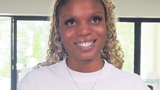 UNBELIEVABLE! African Blonde Ebony Bombshell LANDS Massive Cock After JawDropping Casting Interview!