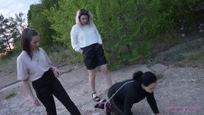 JANE and RADA - Why not walk our pet in the evening?