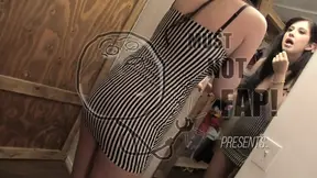 Natural brunette's hot tight pussy squirts and swallows double cum