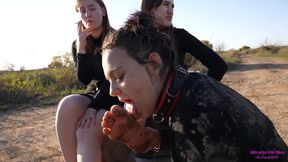 AURORA and SARAH - You love to eat dirt, don't you?