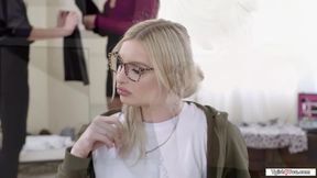 Why dont you two measure my shemale cock