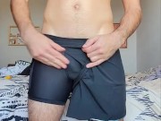 Tight Gym Clothes Hides Gym Dude's 9 Inch Cock