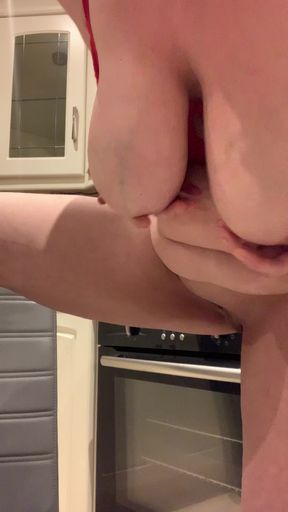 Milf can't help herself while cleaning she squirts all over floor