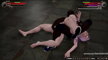 Rex Sum VS Kat (Naked Fighter 3D)
