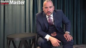 Worship the suited Master's shoes, uncut cock, piss and spit PREVIEW