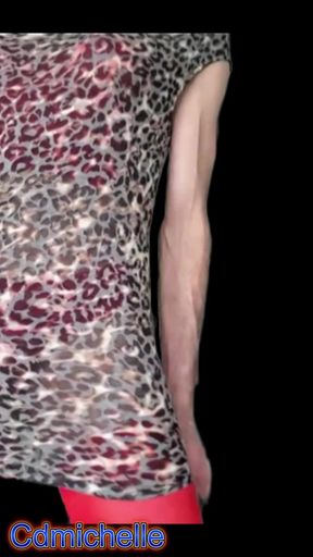 Cdmichelle Wearing Sexy Dress With Red Panties