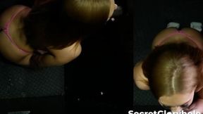 Interracial Threesome With Busty Brunette Callie Black In A Secret&#x1F92B; Glory Hole