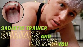 Sadistic Trainer SHRINKS and VORES You - Jaq Quicksilver - Dominant Gym Trainer Punishes and Torments Your Tiny Body Before Swallowing You Whole - macrophilia, giant, size play - 4k mp4