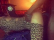 Leopard outfit on hot sexy model that fucks and sucks BBC like an animal (CUT)