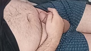 Fucking Off, masturbating and stroking! caresses his prick