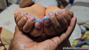Blue Fever: Aunt Sylvias Blue French Tips Empty My Blue Balls