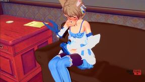 Felix wrecked by dildo in Re Zero Yaoi hentai