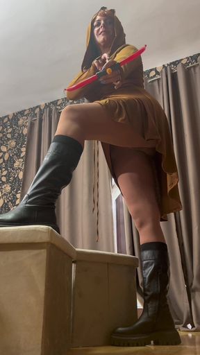 Bow in Hand, Thong on Ass, and No Mercy
