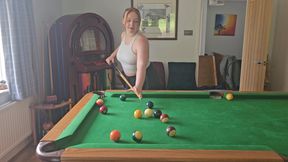 4 girl forfeit pool game - Bondage and striptease edition!