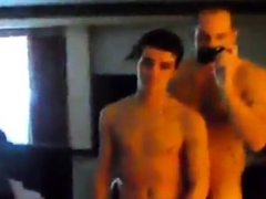 Muscle Daddy Barebacks Twink in Hotel Room