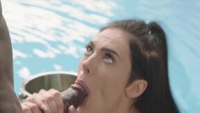 Cheating Marley Brinx engulfes HUGE black cock in her butthole