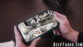 ”Ginger teen Scarlet Skies seduces her hung stepbrother into demolishing her wet”