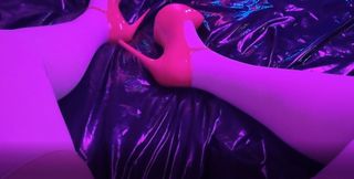 Sissygasm in chastity with micro penis