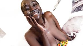 Supercharged Interracial XXX - Tall Dark Beauty Gobbles Massive Erect Penis&#x1F32D;